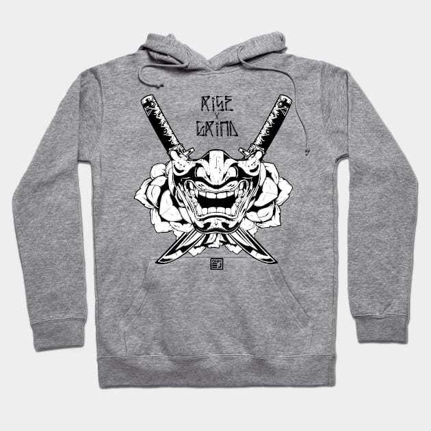 Rise x Grind Samurai shirt Hoodie by OhhEJ